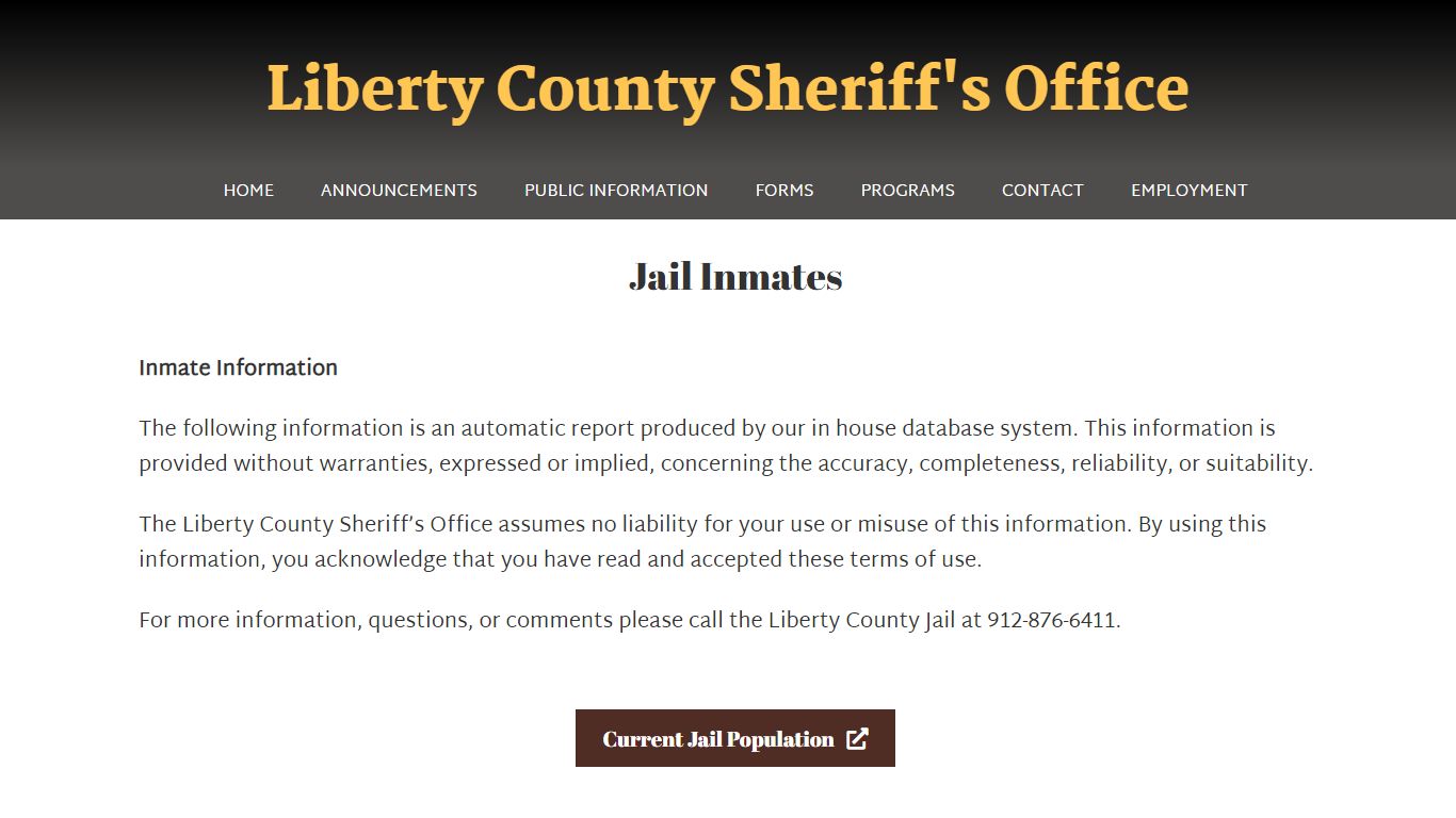 Jail Inmates - Liberty County Sheriff's Office