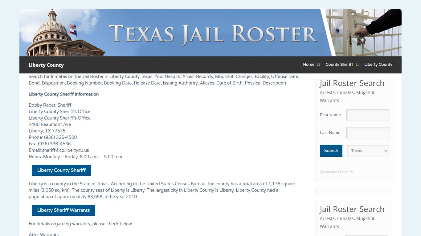 Liberty County | Jail Roster Search