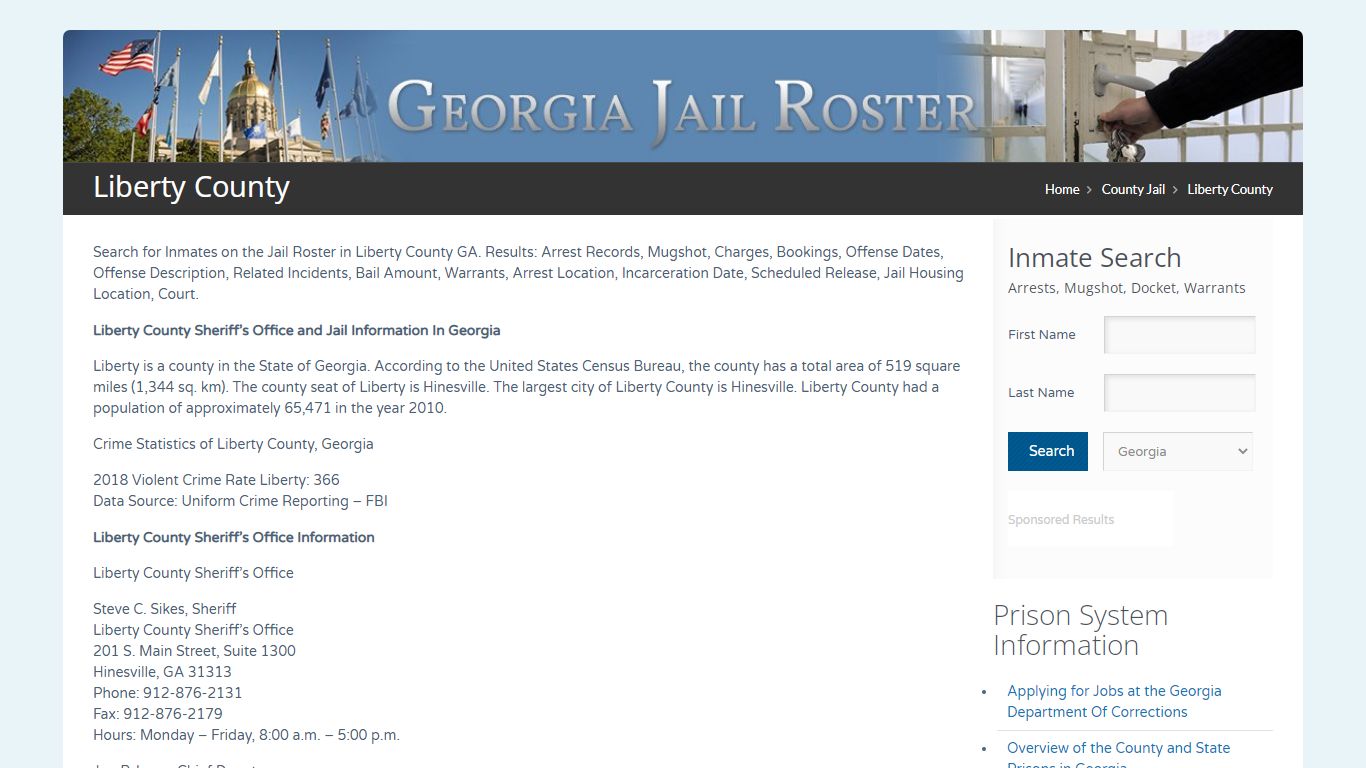 Liberty County | Georgia Jail Inmate Search